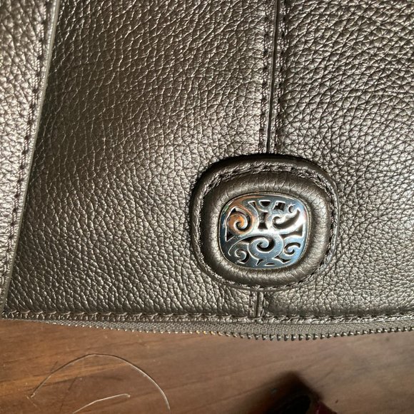 Brighton Leather Bronzy Brown Silver Studded Crossbody in Great Condition - Picture 7 of 10